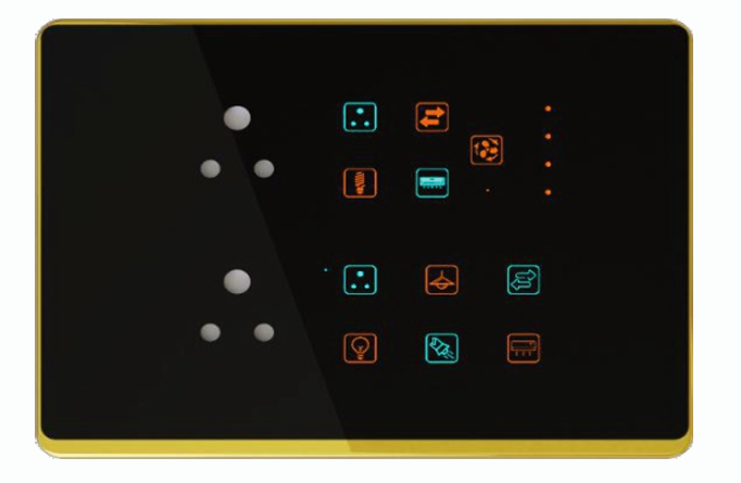 Royal Edge Color Smart Touch Switch-10 Switch 1 Fan Socket