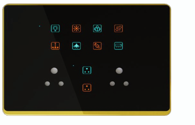 Royal Edge Color Smart Touch Switch-10 Switch 2 Socket