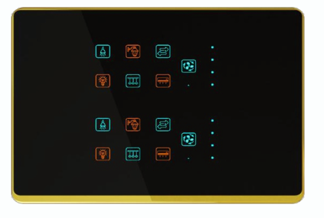 Royal Edge Color Smart Touch Switch-12 Switch 2 Fan