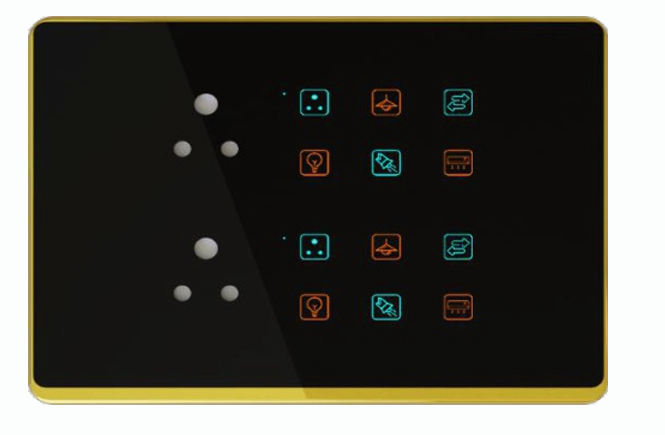 Royal Edge Color Smart Touch Switch -12 Switch 2 Socket