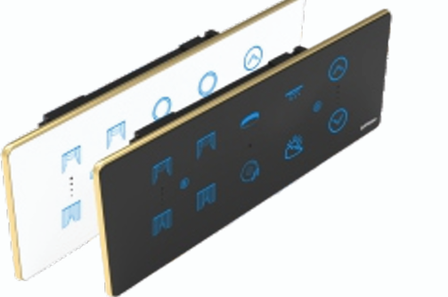Royal Edge Color Smart Touch Switch-Luxeray ZigBee / WiFi 2 Switch + 2 FAN + 1  Curtain+ 5 Pin Socket + USB Type A & C  18W Fast charging- 6/8M (2+2+1+1U) &  6/8M (2+2+1+1UL)
