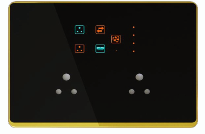 Royal Edge Color Smart Touch Switch-4 Switch 1 Fan Socket