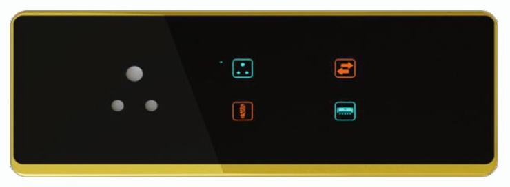 Royal Edge Color Smart Touch Switch -4 Switch 1 Socket