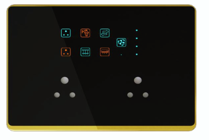 Royal Edge Color Smart Touch Switch-6 Switch 1 Fan Socket