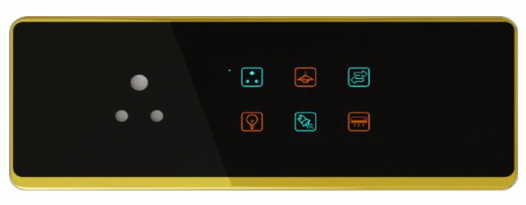 Royal Edge Color Smart Touch Switch -6 Switch 1 Socket
