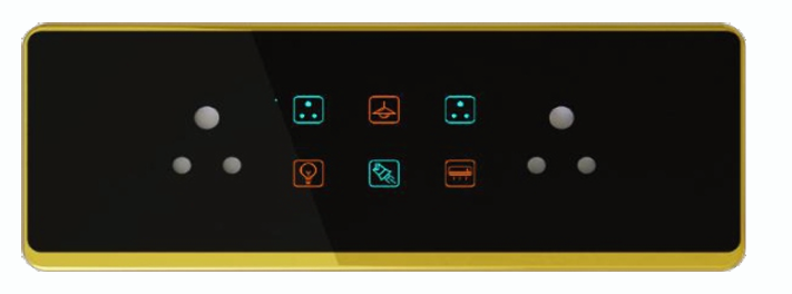Royal Edge Color Smart Touch Switch-6 Switch 2 Socket