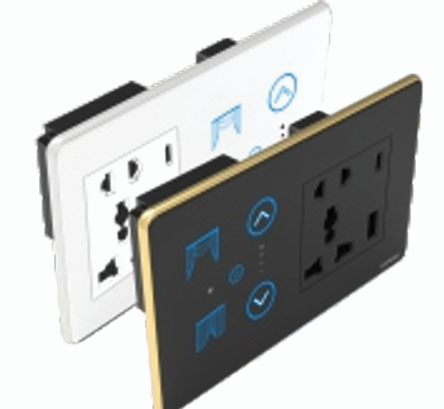 Royal Edge Color Smart Touch Switch-Luxeray ZigBee / WiFi 6 Switch + 1 Curtain  + 5 Pin Socket + USB Type A & C 18W Fast  charging- 6/8M (6+0+1+1U) & 6/8M  (6+0+1+1UL)