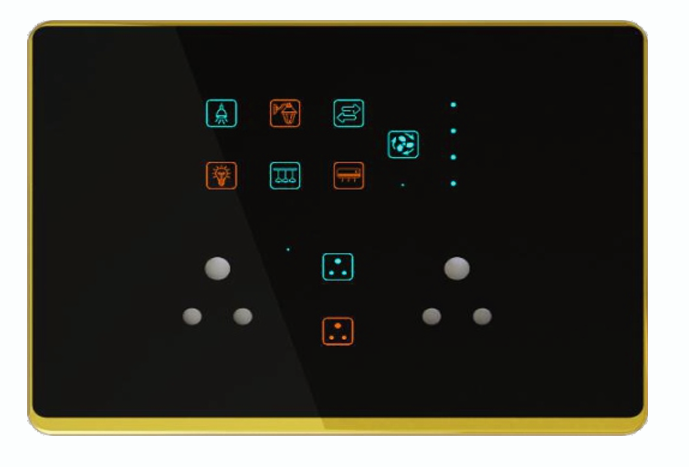 Royal Edge Color Smart Touch Switch-8 Switch 1 Fan Socket