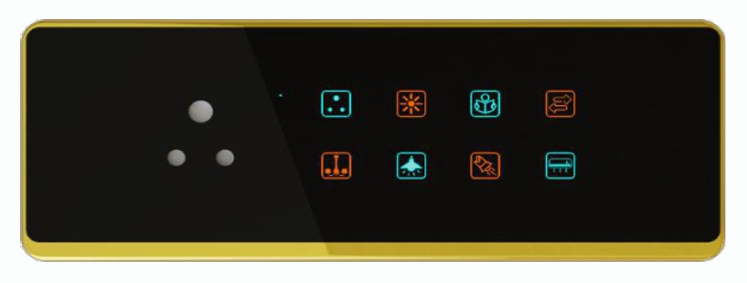 Royal Edge Color Smart Touch Switch-8 Switch 1 Socket