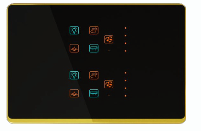 Royal Edge Color Smart Touch Switch-8 Switch 2 Fan