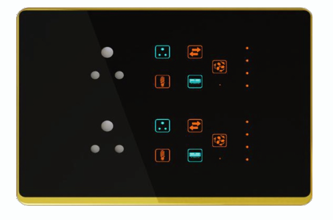 Royal Edge Color Smart Touch Switch-8 Switch 2 Fan 2 Socket