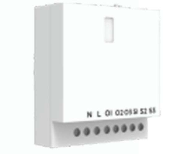Royal Edge Color Smart Touch Switch-ZigBee Retrofit In-Wall 1 Node Curtain + 2  gang On/Off module (3A Curtain + 500W On  Off Switch)