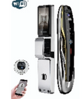 SMART LOCKS-Series 6 WiFi-LE Smart Face Recognition&nbsp; Door Lock With Camera And screen with&nbsp; Active Doorbell Feature 2way Talk + Any&nbsp; Time Mobile App Unlock + Finger print +&nbsp; RFid + passcode + mechanical key + OTP