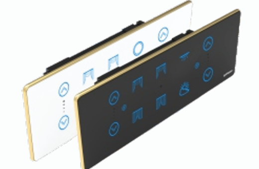 Royal Edge Color Smart Touch Switch-Luxeray ZigBee / WiFi 8 Switch+ 1 curtain +  3 Socket - 12M (8+0+1+3)