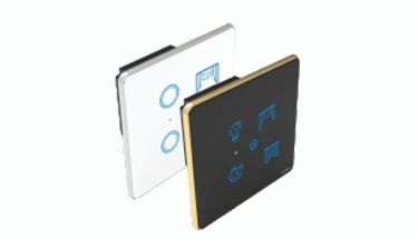 Royal Edge Color Smart Touch Switch- Luxeray ZigBee / WiFi 2 Switch + 1  Curtain - 2M (2+0+1+0U)
