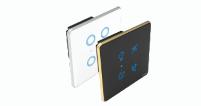Royal Edge Color Smart Touch Switch- Luxeray ZigBee / WiFi 4 Switch - 2M  (4+0+0+0U)