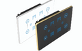 Royal Edge Color Smart Touch Switch- Luxeray ZigBee / WiFi 2 Fan +2 Curtain- 4M  (0+2+2+0U)