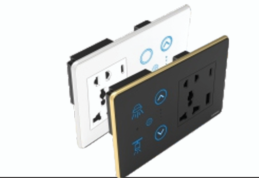 Royal Edge Color Smart Touch Switch-Luxeray ZigBee / WiFi 2 Switch + 1 FAN + 5  Pin Socket + USB Type A & C 18W Fast  charging- 4M (2+1+0+1U) & 4M  (2+1+0+1UL)