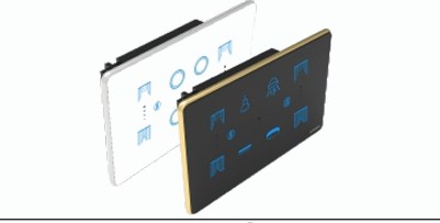 Royal Edge Color Smart Touch Switch- Luxeray ZigBee / WiFi 4 Switch+2 Curtain-  4M (4+0+2+0U)
