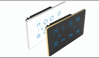 Royal Edge Color Smart Touch Switch-Luxeray ZigBee / WiFi 4 Switch + 1 Fan + 1  Curtain - 4M (4+1+1+0U)