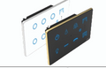 Royal Edge Color Smart Touch Switch- Luxeray ZigBee / WiFi 6 Switch+1 Curtain-  4M (6+0+1+0U)