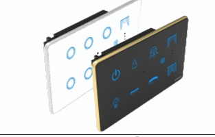 Royal Edge Color Smart Touch Switch- Luxeray ZigBee / WiFi 6 Switch+1 Curtain-  4M (6+0+1+0U)