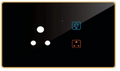 Edge Color Smart Touch Switch-Edge Color Touch 2 Switch  1 Socket