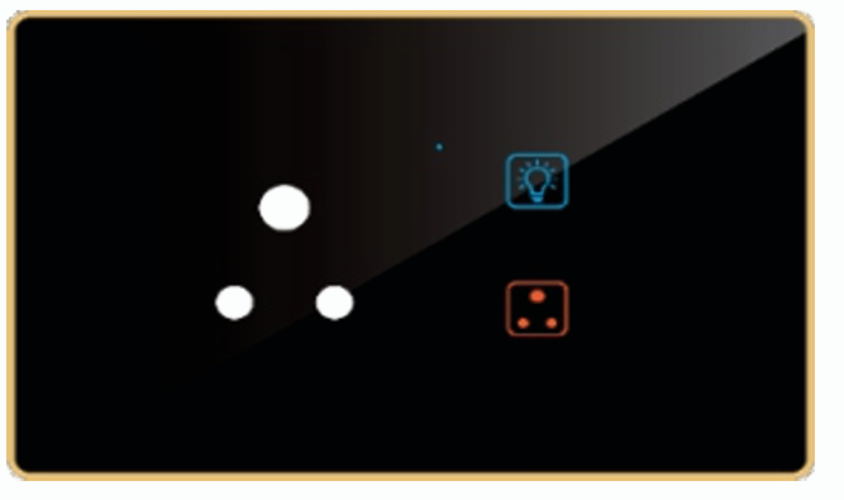 Edge Color Smart Touch Switch-Edge Color Touch 2 Switch  1 Socket