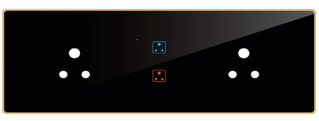 Edge Color Smart Touch Switch-Edge Color Touch 2 Switch 2 Socket