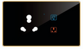 Edge Color Smart Touch Switch-Edge Color Touch 2 Switch  (1-16A) 1 Socket (16A) ( Only Available in Acrylic )