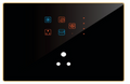 Edge Color Smart Touch Switch-Edge Color Touch 4 Switch  1 Fan 1 Socket ( Only Available in Acrylic )