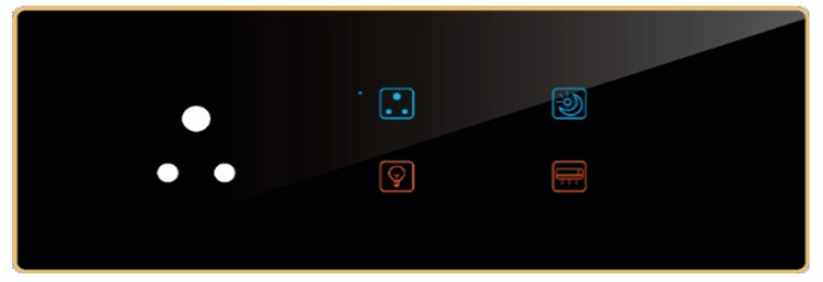 Edge Color Smart Touch Switch-Edge Color Touch 4 Switch 1 Socket