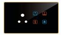 Edge Color Smart Touch Switch- Edge Color Touch 4 Switch  1 Socket ( All 6A Switch