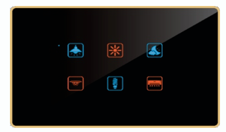 Edge Color Smart Touch Switch-Edge Color Touch 6 Switch
