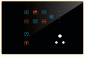 Edge Color Smart Touch Switch-Edge Color Touch 8 Switch  1 Fan 1 Socket ( Only Available in Acrylic )