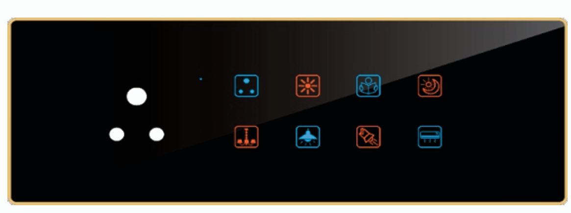 Edge Color Smart Touch Switch-Edge Color Touch 8 Switch 1 Socket