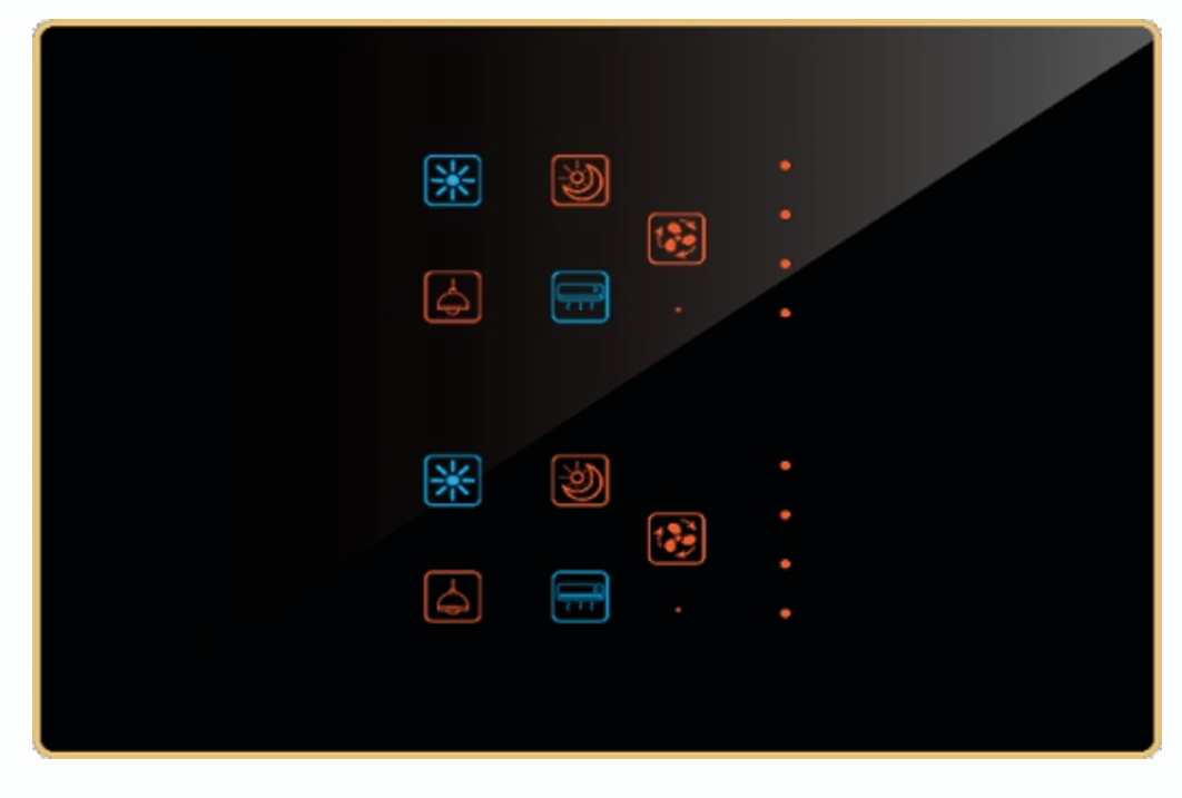 Edge Color Smart Touch Switch- Edge Color Touch 8 Switch 2 Fan