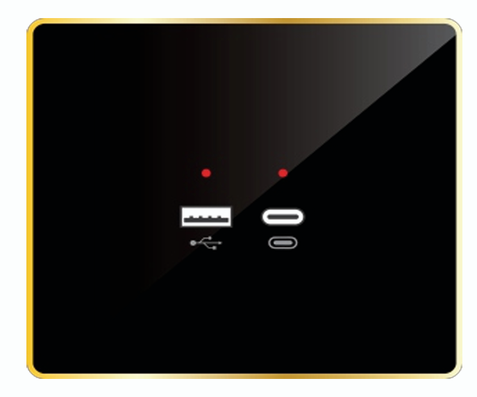 Edge Color Smart Touch Switch-Edge Double USB Charger A-Type & C-Type. ( Only Available in Acrylic )
