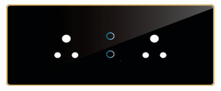 Edge Smart Touch Switch- Edge Touch 2 Switch  2 Socket