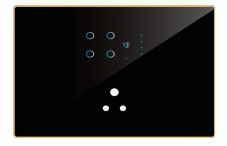 Edge Smart Touch Switch-Edge Touch 4 Switch 1 Fan  1 Socket ( Only Available in Acrylic )
