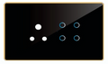 Edge Smart Touch Switch- Edge Touch 4 Switch  1 Socket (All 6A Switch)