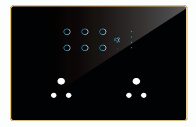 Edge Smart Touch Switch- Edge Touch 6 Switch 1 Fan  2 Socket