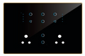 Edge Color Smart Touch Switch- Edge Touch 6 Switch 2 Fan  2 Socket