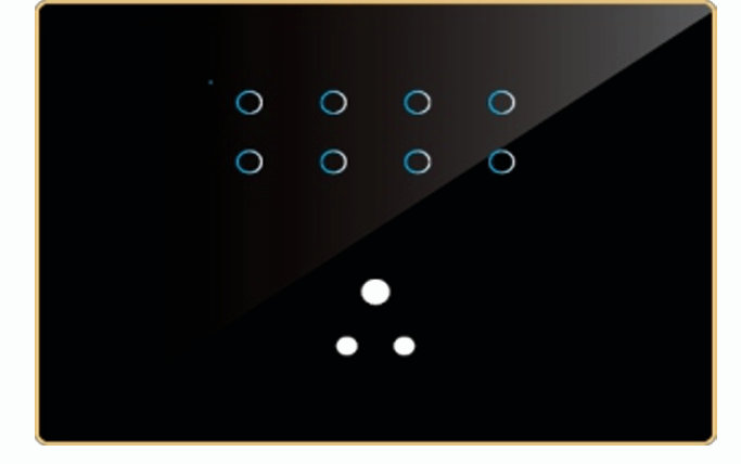 Edge Color Smart Touch Switch-Edge Touch 8 Switch  1 Socket ( Only Available in Acrylic )