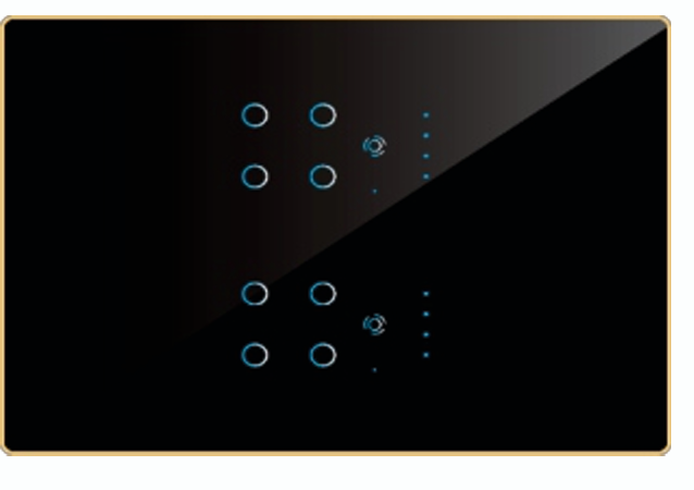 Edge Color Smart Touch Switch- Edge Touch 8 Switch 2 Fan