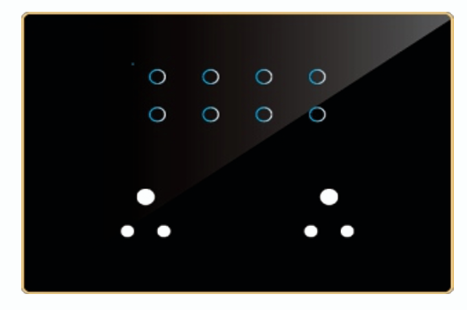 Edge Color Smart Touch Switch-Edge Touch 8 Switch  2 Socket